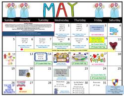 May Activities Calendar
